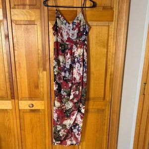 Express Floral Multicolor Midi Dress